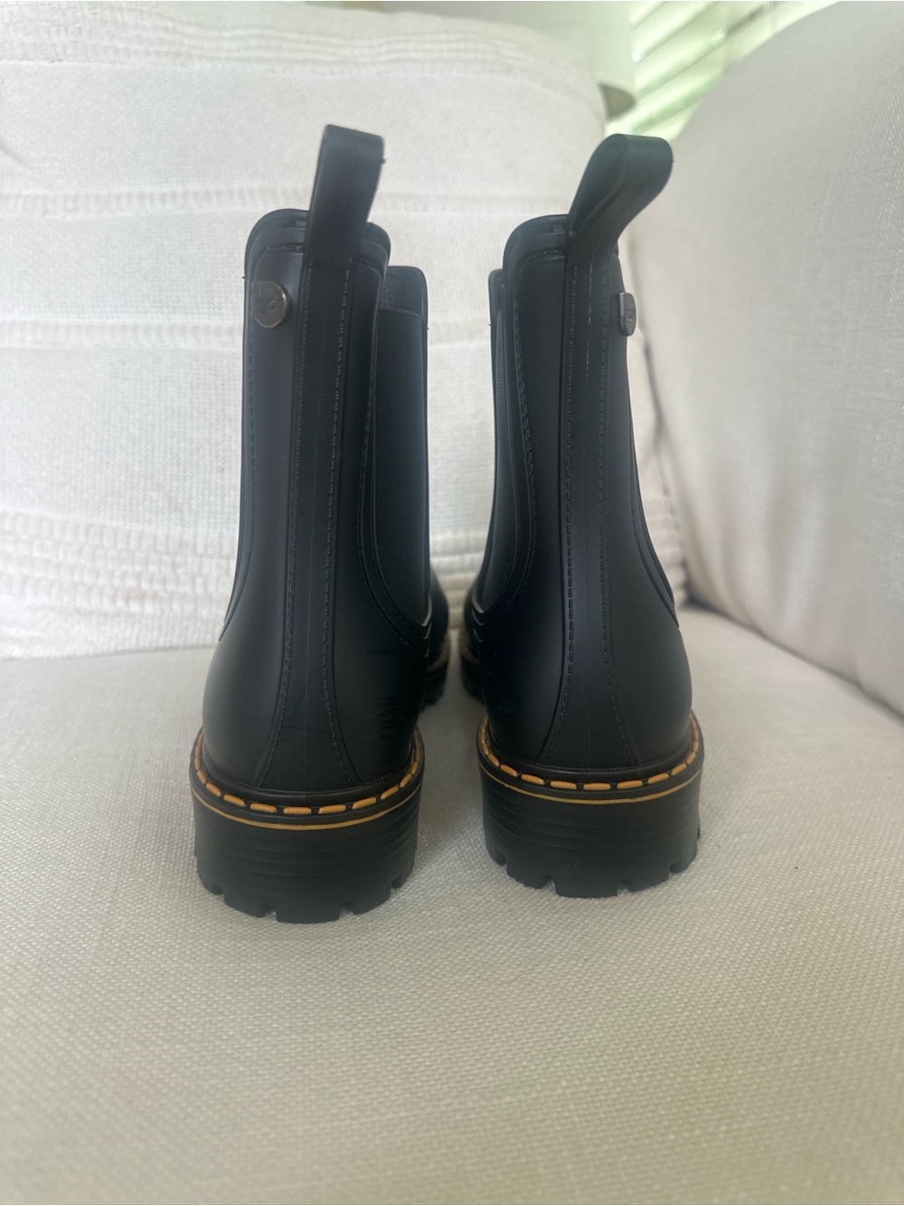 NEW Igor Black Chelsea Rain Boots EU 39 / US 8 Women’s Made in Spain - Picture 8 of 9